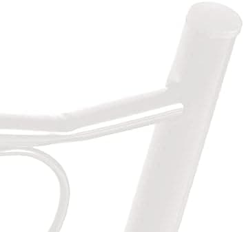 Esszimmer-Set mit Esstisch und 4 Stühlen, Buchenholzmaserung, weiße Metallbeine, perfekt für Esszimmer und Küche, präch