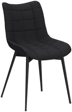 WOLTU Esszimmerstühle 2er Set, gepolstert mit Samt, für Wohn- und Esszimmer, Hochlastige Küchenstühle, Dunkelgrau