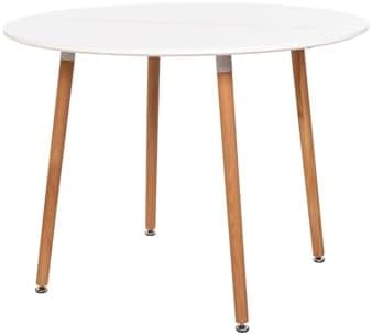 H.J WeDoo Skandinavisches Esszimmer Esstisch Set mit 4 Stühlen Eiscreme-Grün 100cm