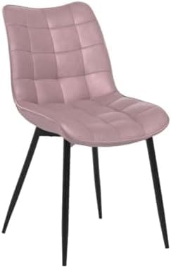 WOLTU Esszimmerstühle 2er Set, gepolstert mit Samt, für Wohn- und Esszimmer, Hochlastige Küchenstühle, Dunkelgrau