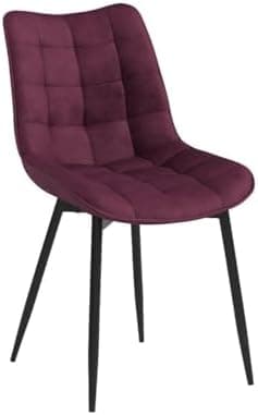 WOLTU Esszimmerstühle 2er Set, gepolstert mit Samt, für Wohn- und Esszimmer, Hochlastige Küchenstühle, Dunkelgrau