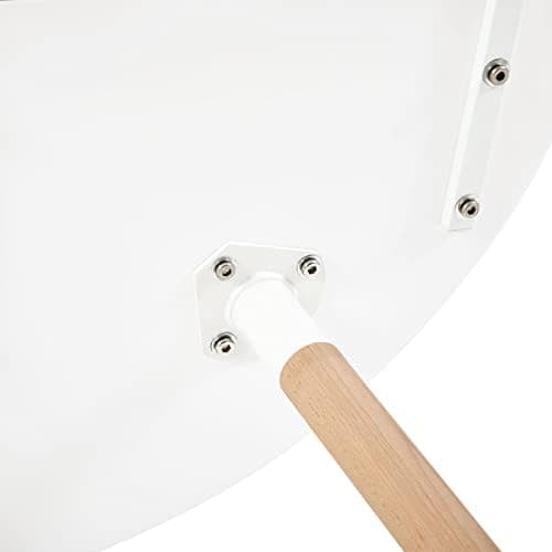 **White Round Dining Table with 4 White Dining Chairs 4 Piece Set for Dining Room, Kitchen, Living Room**
| **White Din