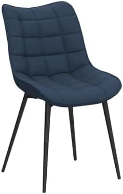 WOLTU Esszimmerstühle 2er Set, gepolstert mit Samt, für Wohn- und Esszimmer, Hochlastige Küchenstühle, Dunkelgrau