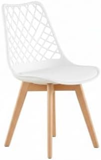 **White Round Dining Table with 4 White Dining Chairs 4 Piece Set for Dining Room, Kitchen, Living Room**
| **White Din