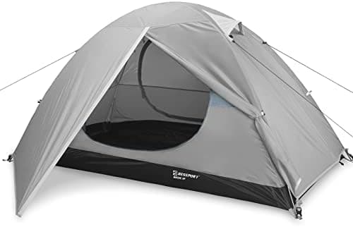 Bessport 3 Personen Ultraleichte Camping Zelte, 3-4 Saison Wasserdicht & Winddicht Kuppelzelt, Ideal für Erwachsene, Wan
