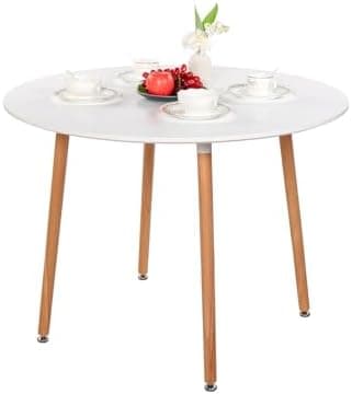H.J WeDoo Skandinavisches Esszimmer Esstisch Set mit 4 Stühlen Eiscreme-Grün 100cm
