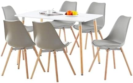 Esszimmergruppe Esstisch mit 4 Stühlen Schwarz Tisch+4 Stühle für Küche Esszimmer Wohnzimmer