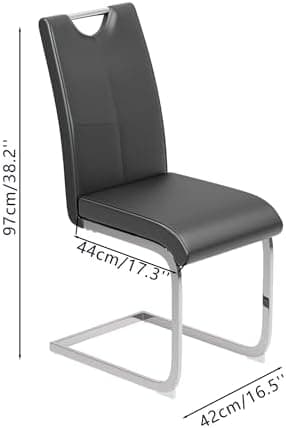 Goldfan Esstisch Set für Küche, Esszimmer & Wohnzimmer (110cm, Schwarz) mit Kunstleder Stühlen
| Goldfan Rechteckiger G