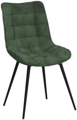 WOLTU Esszimmerstühle 2er Set, gepolstert mit Samt, für Wohn- und Esszimmer, Hochlastige Küchenstühle, Dunkelgrau