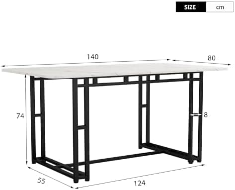 HAUSPROFI Modern Holzmöbel Esstisch Set für Küche Wohnzimmer Büro (Grün + Schwarz, Samt, 140x80x74cm)  
HAUSPROFI Rechte