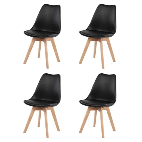 H.J WeDoo Skandinavisches Esszimmer Esstisch Set mit 4 Stühlen Eiscreme-Grün 100cm