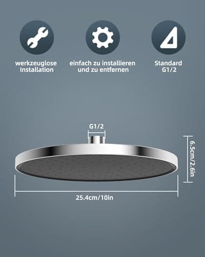 Hibbent Selbstreinigende Regendusche Duschkopf für Fitnessbegeisterte beim Training, Hinterhöfen und im Wellnessbereich,