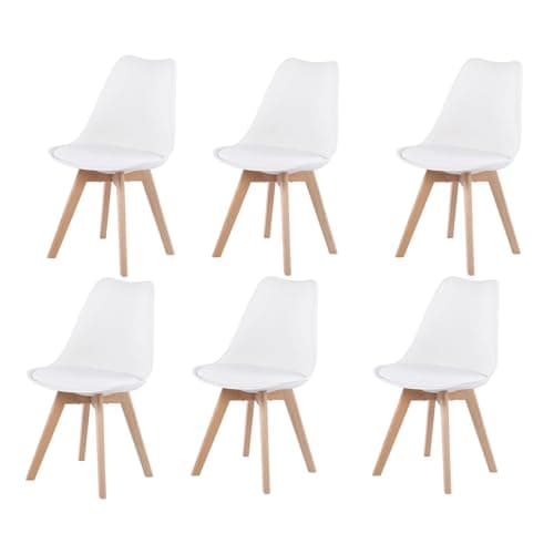 Esszimmergruppe Esstisch 120CM Rechteckig Holz + 4er Stühle grau Eiche-Weiß Tischbein für Wohnzimmer Küche Büro