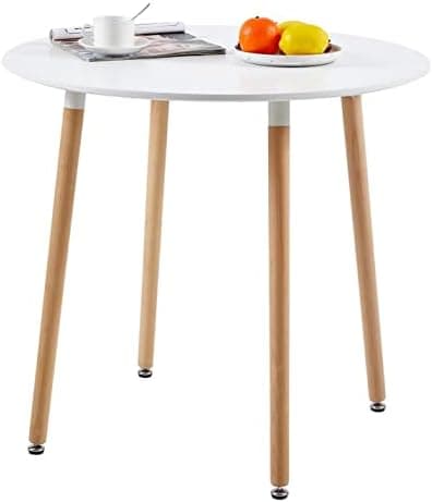 H.J WeDoo Skandinavisches Esszimmer Esstisch Set mit 4 Stühlen Eiscreme-Grün 100cm