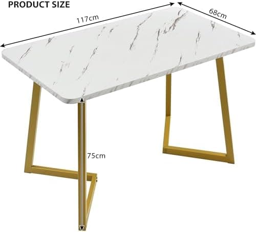 HAUSPROFI Esszimmertisch mit 4 Stühlen (Grau+Schwarz) - 68x117x75cm - Samt-Sitzpolster - Modern Möbelset für Hausprofi-E