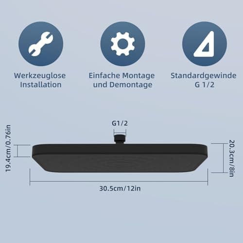 Hibbent Selbstreinigende Regendusche Duschkopf für Fitnessbegeisterte beim Training, Hinterhöfen und im Wellnessbereich,