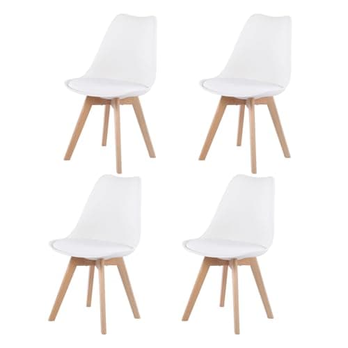 H.J WeDoo Skandinavisches Esszimmer Esstisch Set mit 4 Stühlen Eiscreme-Grün 100cm