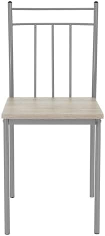 ML-Design Essstuhlset Eiche Hell für 4 Personen: Holz & Metallbeine, ideal für Esszimmer & Küche
