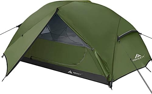 Forceatt 2-3 Personen Zelt, Wasserdicht & Winddicht, 2-Door Ultraleichte Rucksack Zelt für Camping und Outdooraktivitäte