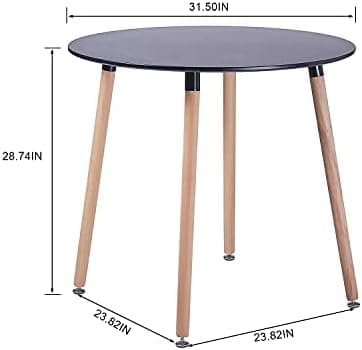 H.J WeDoo Skandinavisches Esszimmer Esstisch Set mit 4 Stühlen Eiscreme-Grün 100cm
