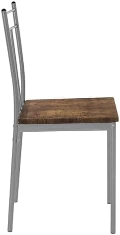 ML-Design Essstuhlset Eiche Hell für 4 Personen: Holz & Metallbeine, ideal für Esszimmer & Küche