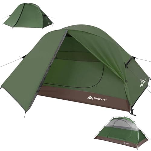Forceatt Campingzelt 2 bis 3 Personen 4 Jahreszeiten | Ultraleicht für Camping und Rucksackreisen | Doppeltüren, Wasserd