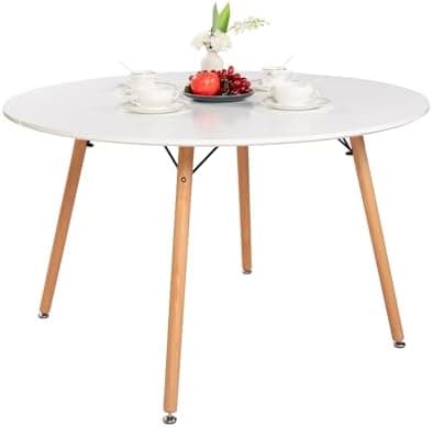 H.J WeDoo Skandinavisches Esszimmer Esstisch Set mit 4 Stühlen Eiscreme-Grün 100cm