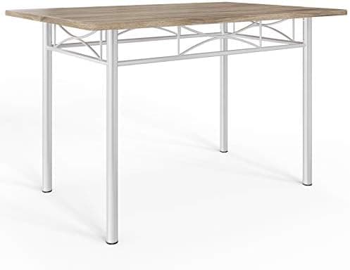 Casaria® Esstisch mit 4 Stühlen Holz 5-TLG Set Industrial Paul Weiß  
Casaria® Industrial Esszimmer Möbel Holz 4 Stühle