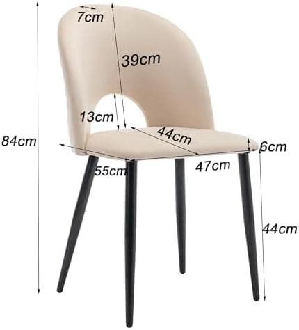 HAUSPROFI Esszimmertisch mit 4 Stühlen (Grau+Schwarz) - 68x117x75cm - Samt-Sitzpolster - Modern Möbelset für Hausprofi-E