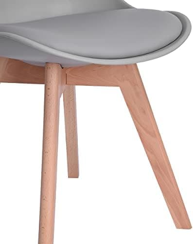H.J WeDoo Skandinavisches Esszimmer Esstisch Set mit 4 Stühlen Eiscreme-Grün 100cm