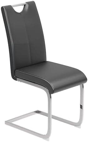 Goldfan Esstisch Set für Küche, Esszimmer & Wohnzimmer (110cm, Schwarz) mit Kunstleder Stühlen
| Goldfan Rechteckiger G