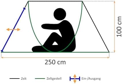 CampFeuer Quiki Zelt für 2 Personen | Aufbau in 2 Sekunden, Wasserabweisend | Quicktent für Festival, Camping und mehr