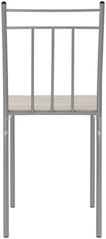 ML-Design Essstuhlset Eiche Hell für 4 Personen: Holz & Metallbeine, ideal für Esszimmer & Küche