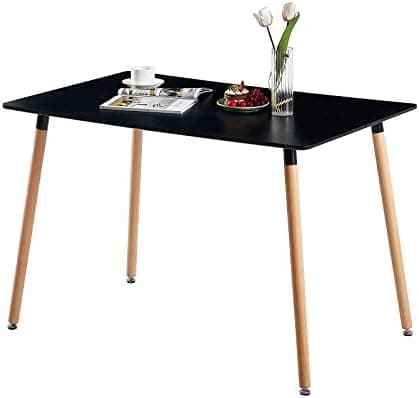 Esszimmergruppe Esstisch mit 4 Stühlen Schwarz Tisch+4 Stühle für Küche Esszimmer Wohnzimmer