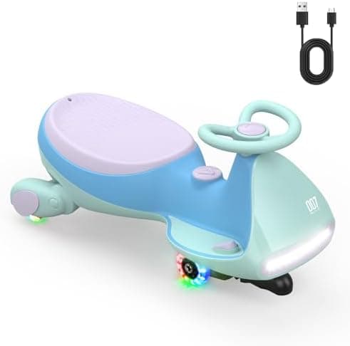 FanttikRide N7 Pro Kinder Elektroauto - Elektrisches Rutschauto für 3-7Jährige - Bluetooth, Pedal, Typ-C Aufladung, Leuc