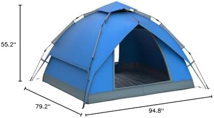Night Cat Pop Up Zelt 3 4 Personen: Wasserdicht, atmungsaktiv, einfach einstellbar für Camping und Wandern - Reichweitze