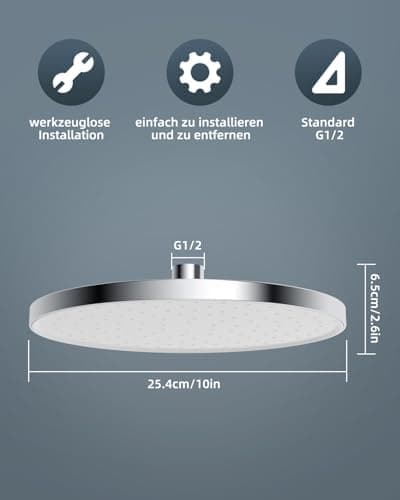 Hibbent Selbstreinigende Regendusche Duschkopf für Fitnessbegeisterte beim Training, Hinterhöfen und im Wellnessbereich,