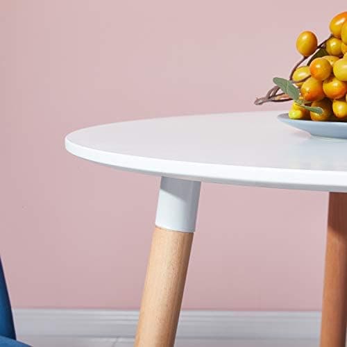 H.J WeDoo Skandinavisches Esszimmer Esstisch Set mit 4 Stühlen Eiscreme-Grün 100cm