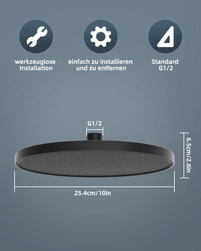 Hibbent Selbstreinigende Regendusche Duschkopf für Fitnessbegeisterte beim Training, Hinterhöfen und im Wellnessbereich,