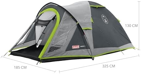 Coleman Darwin 3 Zelt - 100% wasserdicht, leichtes 3-Personen Campingzelt - perfekt für Wanderer und Familien
