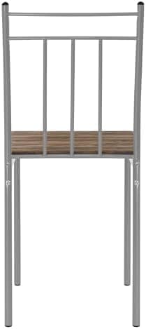ML-Design Essstuhlset Eiche Hell für 4 Personen: Holz & Metallbeine, ideal für Esszimmer & Küche
