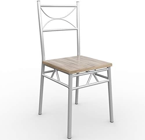 Casaria® Esstisch mit 4 Stühlen Holz 5-TLG Set Industrial Paul Weiß  
Casaria® Industrial Esszimmer Möbel Holz 4 Stühle