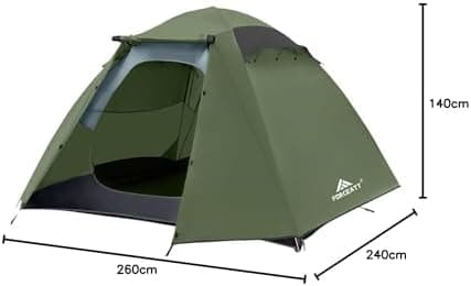 Forceatt 2-4 Personen Zelt Wasserldicht 3-4 Saison Ultraleicht Mit Kleinem Packmaß Für Trekking Outdoor Festival Soforti