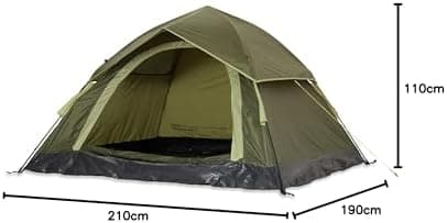 Lumaland Camping Zelt - Leichtes Pop Up Wurfzelt 210x190x110cm | Trekking & Festival Igluzelt | 2-4 Personen Wasserdicht