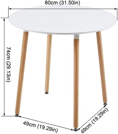 H.J WeDoo Skandinavisches Esszimmer Esstisch Set mit 4 Stühlen Eiscreme-Grün 100cm