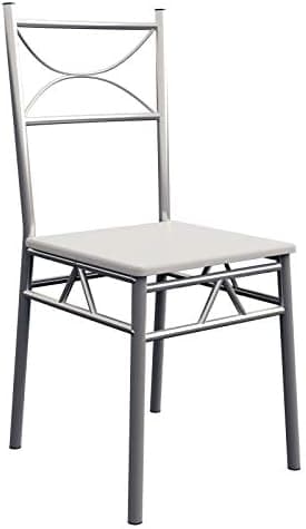 Casaria® Esstisch mit 4 Stühlen Holz 5-TLG Set Industrial Paul Weiß  
Casaria® Industrial Esszimmer Möbel Holz 4 Stühle