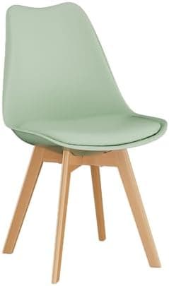 H.J WeDoo Skandinavisches Esszimmer Esstisch Set mit 4 Stühlen Eiscreme-Grün 100cm