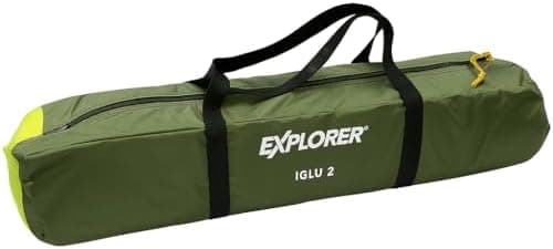 EXPLORER Winterschutz Zelt Iglu 2 & 3 Doppeldach Kuppelzelt mit Vordach für Familie und Outdoor-Belieber 2-4 Personen 20