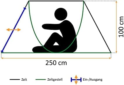 CampFeuer Quiki Zelt für 2 Personen | Aufbau in 2 Sekunden, Wasserabweisend | Quicktent für Festival, Camping und mehr