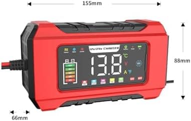 24V 8A/12V 15A Autobatterieladegerät für Auto und LKW, erhaltet und lade automatisch mit 4 Lademodi und 4 In 1 LiFePO4 S